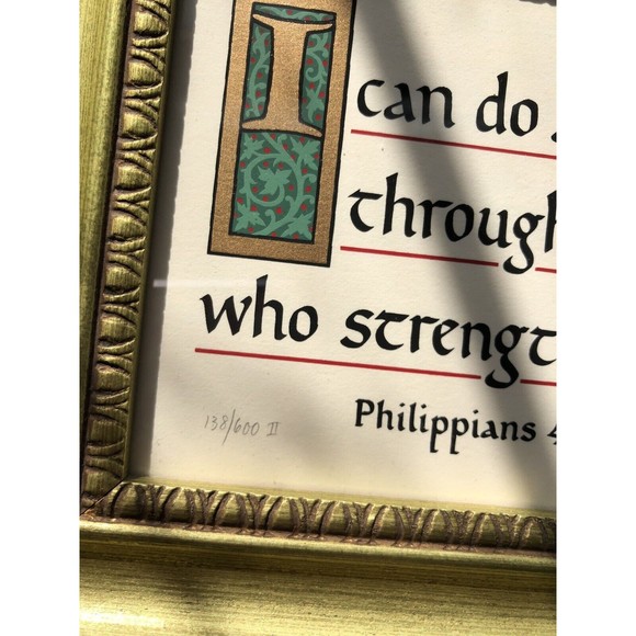 Jonathan Blocher Signed/Numbd Serigraph "Philippians 4:13" Limited Edition Print - Picture 4 of 8